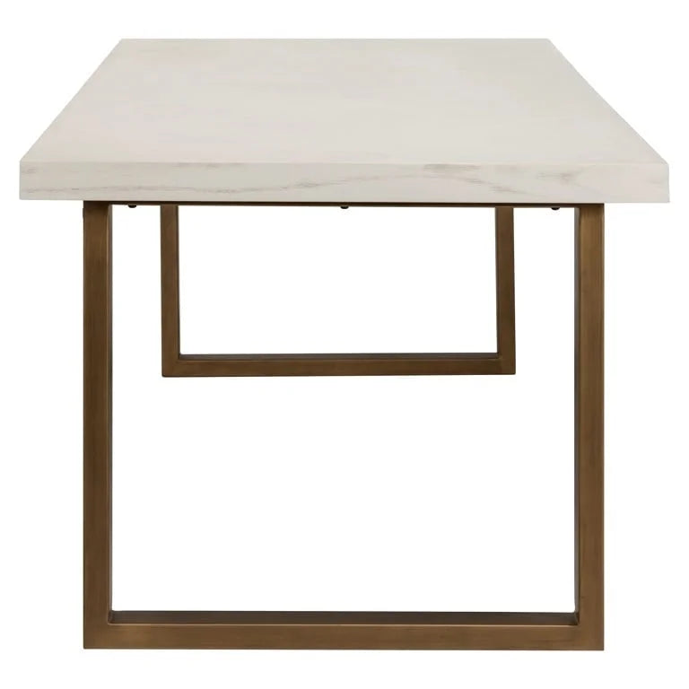 Matbord Whitebone brass 235