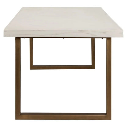 Matbord Whitebone brass 235
