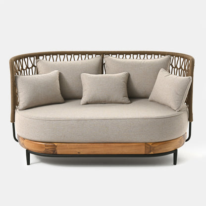 Sofa ogrodowa Moon 156x82x87 cm drewno akacjowe, tkanina Olefin Miloo Home