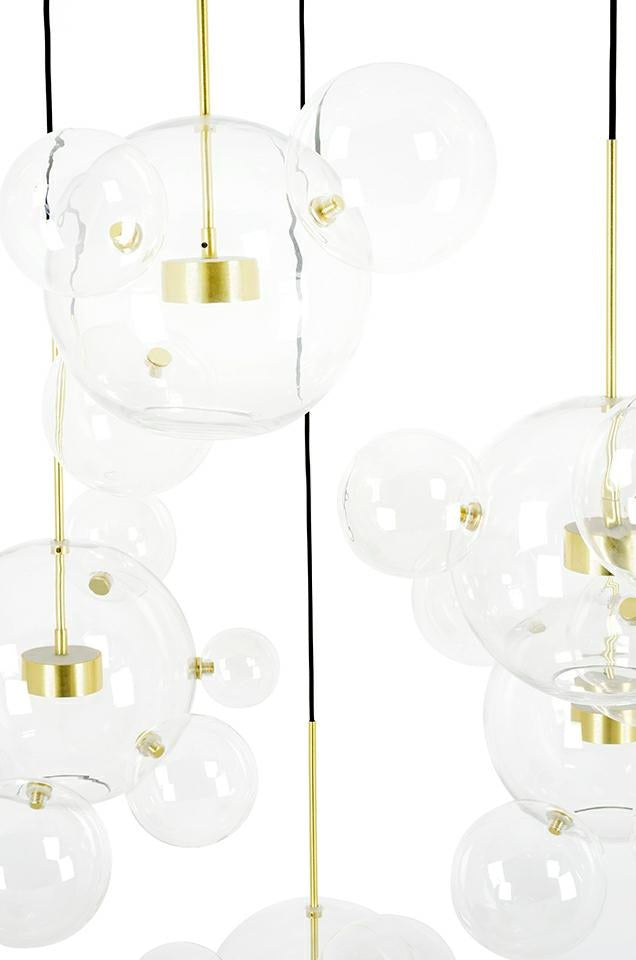MOOSEE Taklampa CAPRI DISC 5 guld - 300 LED, aluminium, glas