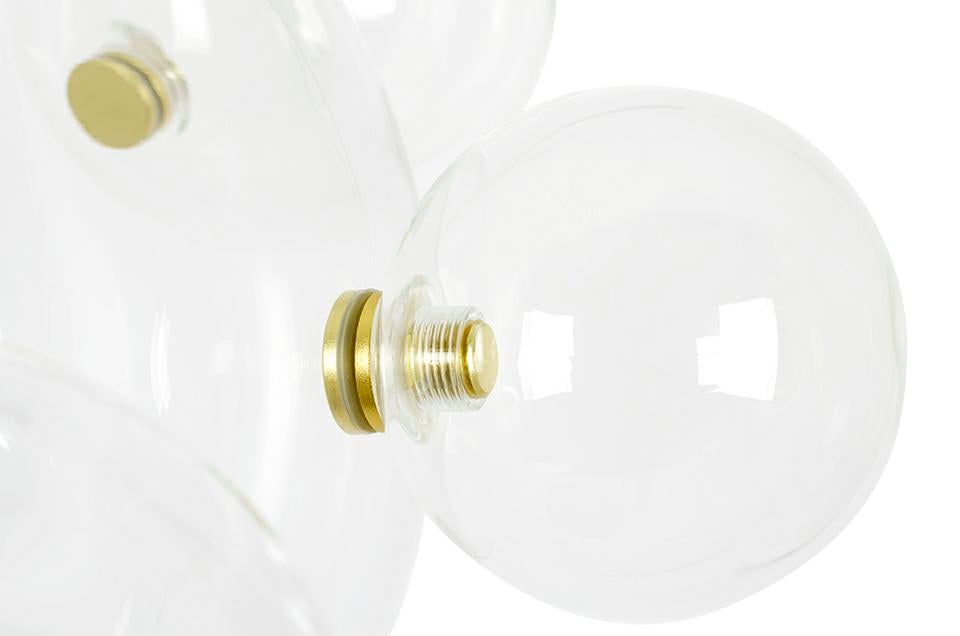 MOOSEE Taklampa CAPRI DISC 5 guld - 300 LED, aluminium, glas