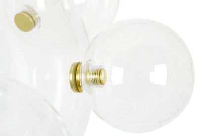 MOOSEE Taklampa CAPRI DISC 5 guld - 300 LED, aluminium, glas