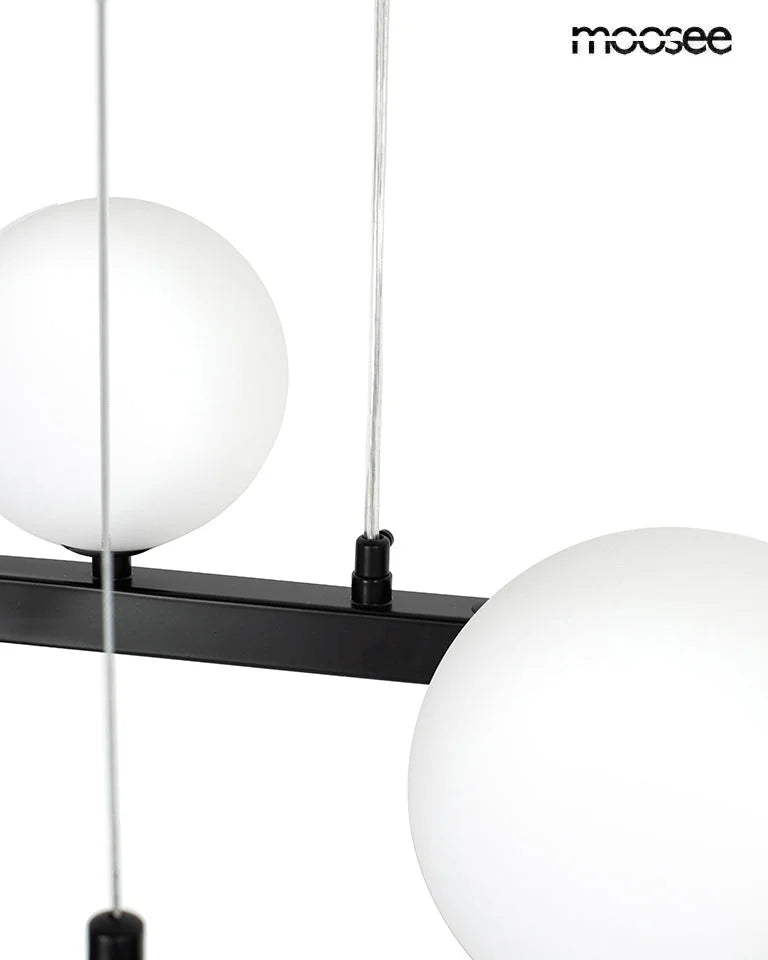 MOOSEE hängande lampa ALURE OVAL 120 svart/mjölkvit