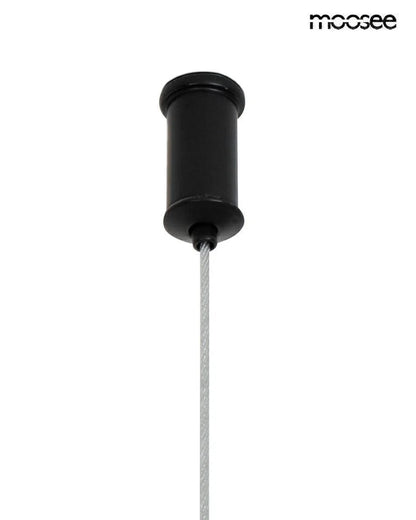 MOOSEE hängande lampa ALURE OVAL 120 svart/mjölkvit