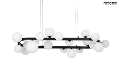 MOOSEE hängande lampa ALURE OVAL 120 svart/mjölkvit