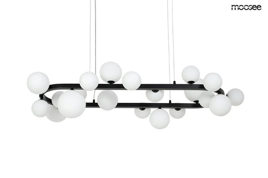 MOOSEE hängande lampa ALURE OVAL 120 svart/mjölkvit