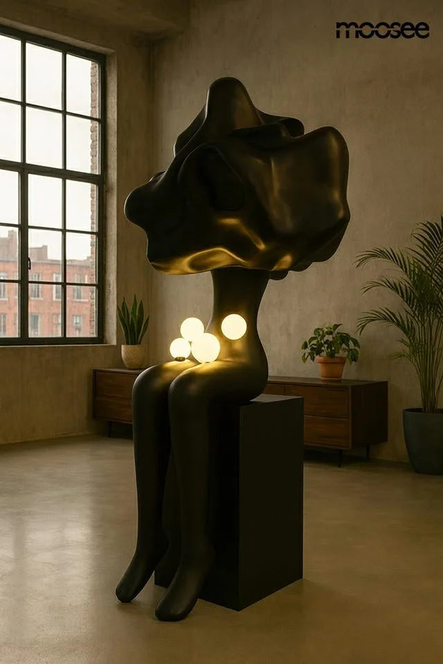 MOOSEE lampa podłogowa HUMAN IN THE CLOUDS czarna
