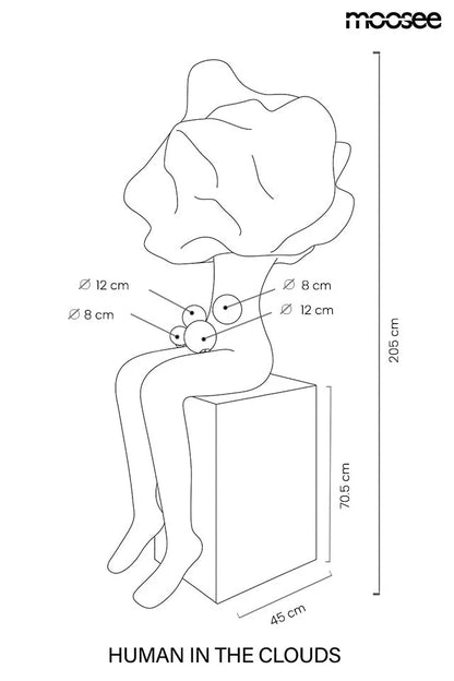 MOOSEE lampa podłogowa HUMAN IN THE CLOUDS czarna