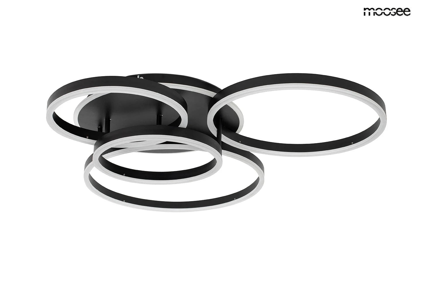 Taklampa Plafond RINGS 5 SVART