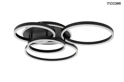 Taklampa Plafond RINGS 5 SVART