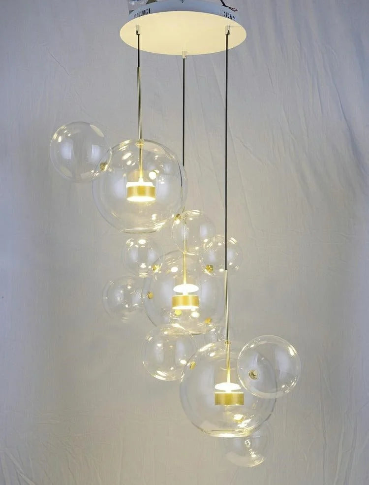 MOOSEE hänglampa CAPRI DISC 3 guld - 180 LED, aluminium, glas