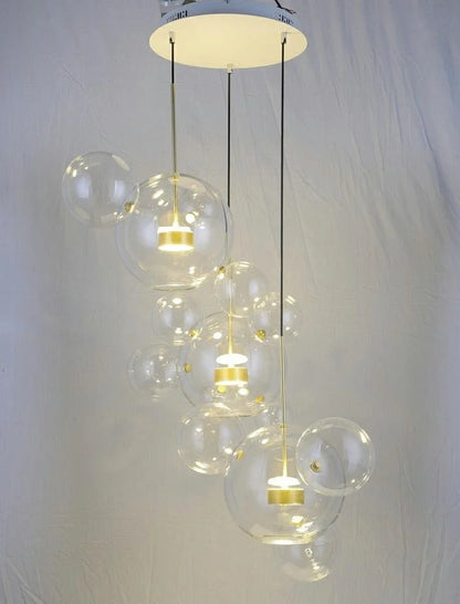 MOOSEE hänglampa CAPRI DISC 3 guld - 180 LED, aluminium, glas