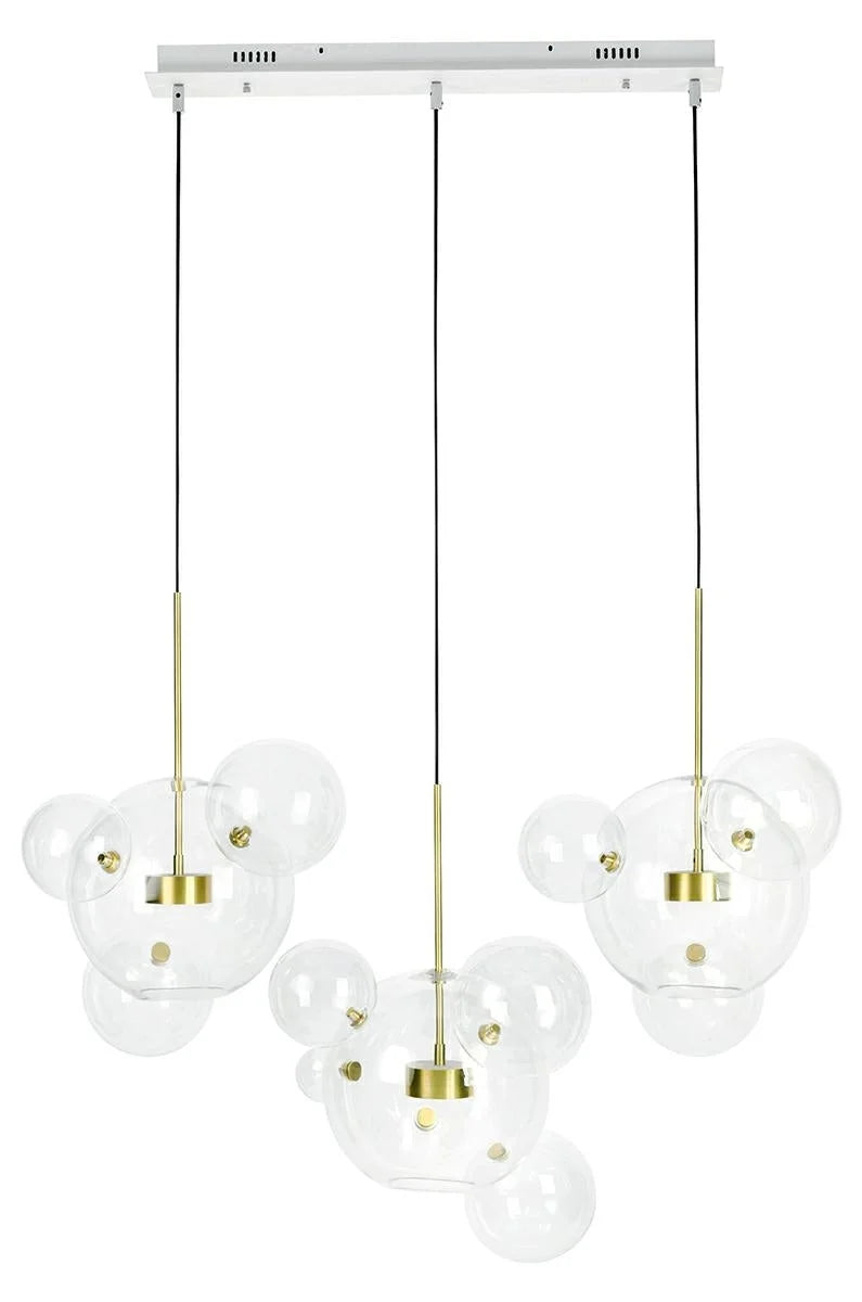 MOOSEE hängande lampa CAPRI LINE 3 guld - 180 LED, aluminium, glas