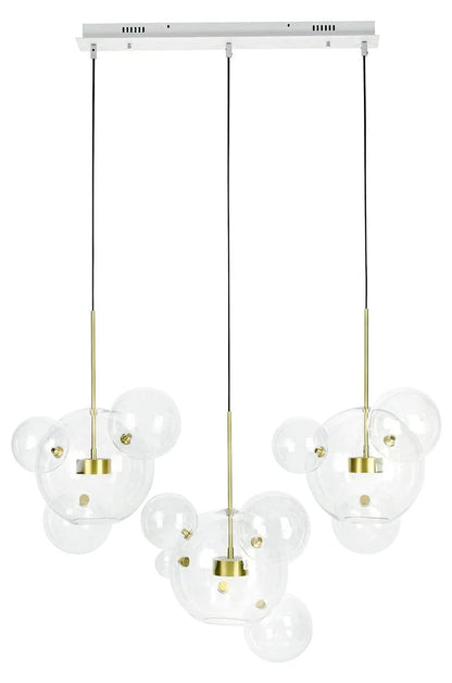 MOOSEE hängande lampa CAPRI LINE 3 guld - 180 LED, aluminium, glas