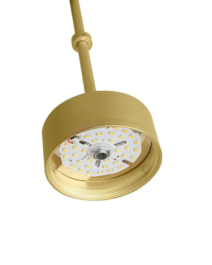 MOOSEE taklampa CAPRI LINE 5 guld - 300 LED, aluminium, glas