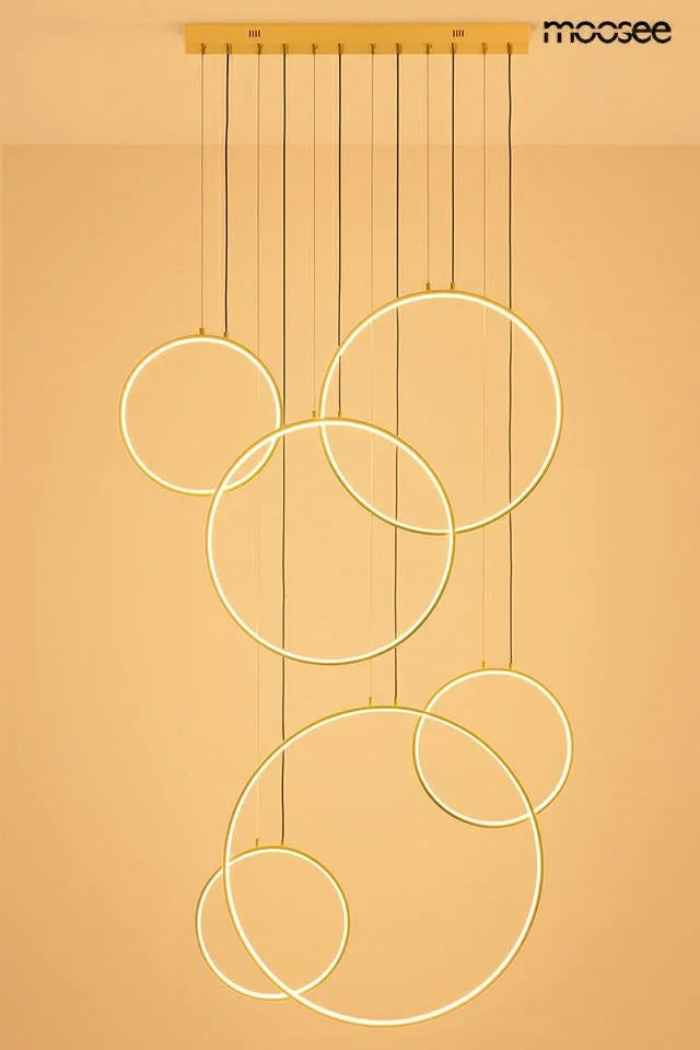 MOOSEE lampa wisząca CIRCULO SIX złota