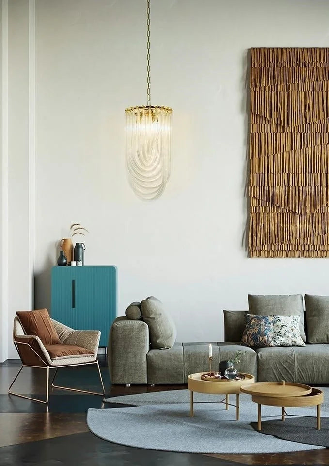 MOOSEE hängande lampa MURANO L guld
