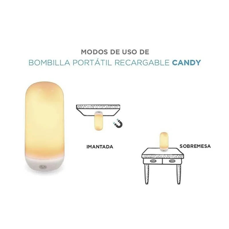 NEW GARDEN bordslampa CANDY med IN&OUT BATTERY flammig effekt