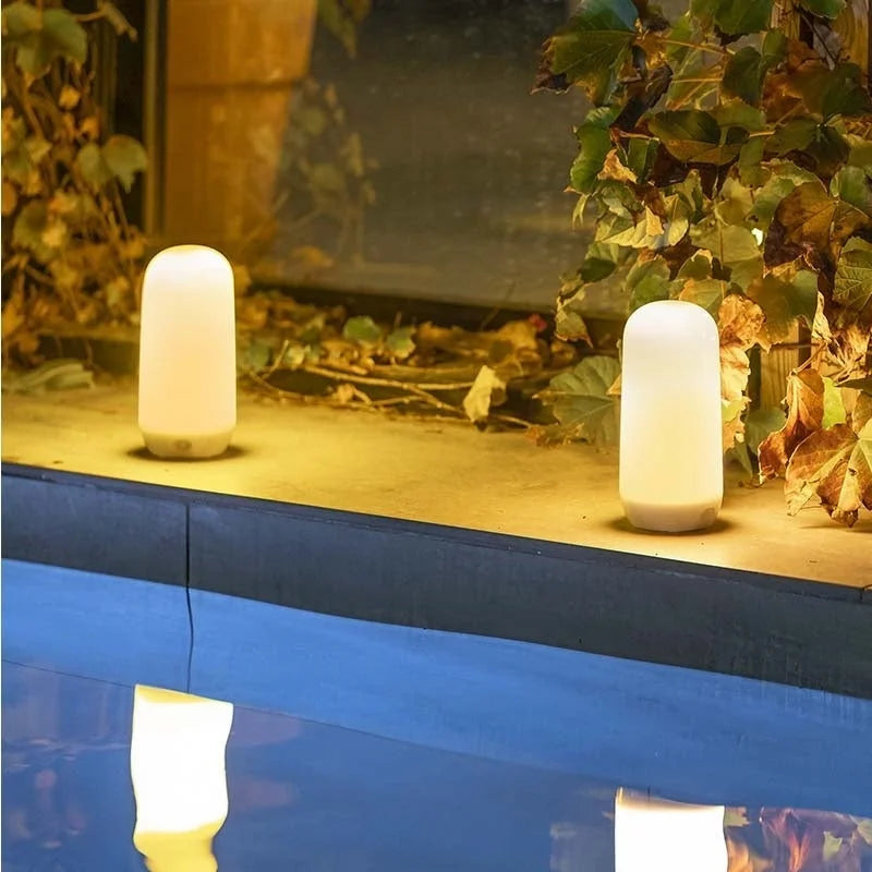 NEW GARDEN bordslampa CANDY med IN&OUT BATTERY flammig effekt