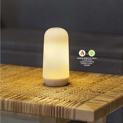 NEW GARDEN bordslampa CANDY med IN&OUT BATTERY flammig effekt
