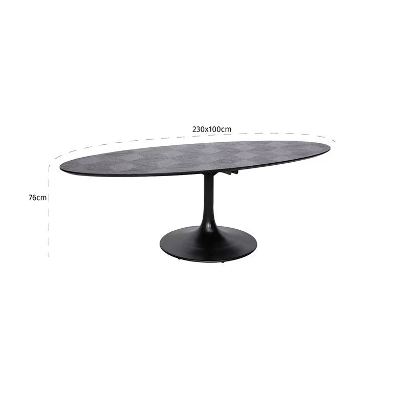 RICHMOND matbord BLAX 230 - oval skiva