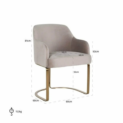 RICHMOND stol HADLEY beige