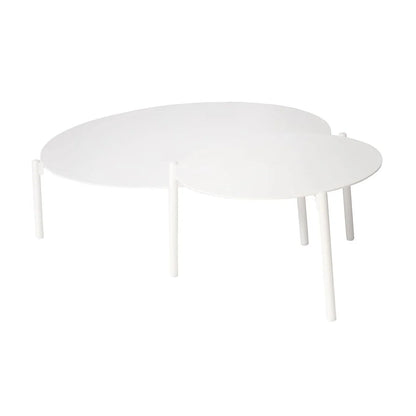 Set med två Cora White bord 40x47 cm / 100x29 cm