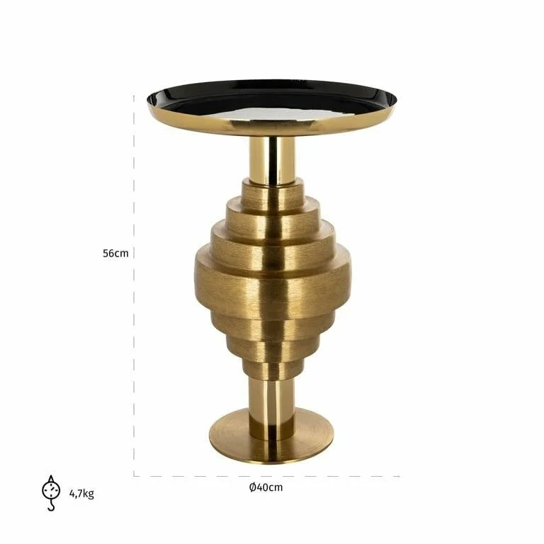 Sidobord Renao (Svart/guld)