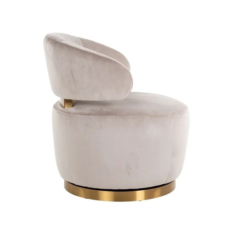 Snurrfåtölj Maxime khaki velvet