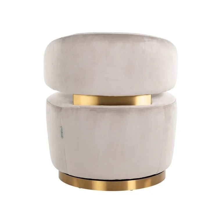 Snurrfåtölj Maxime khaki velvet