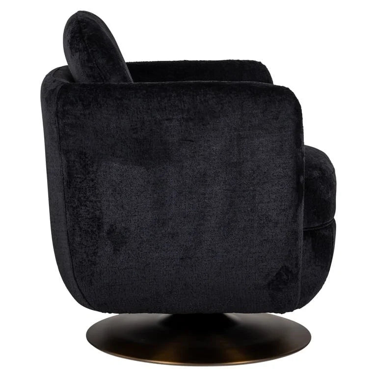 Snurrfåtölj Turner svart chenille