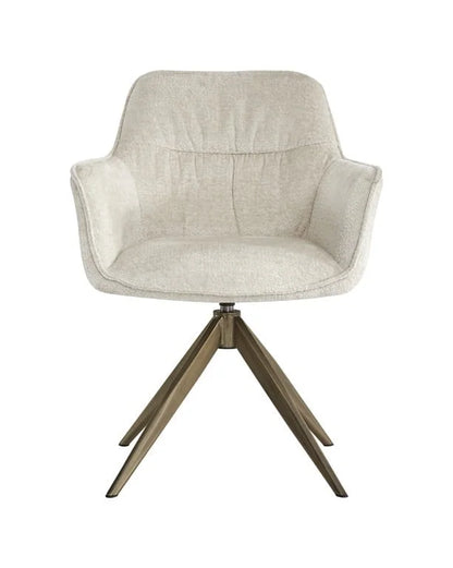 Snurrstol Aline Vit Chenille