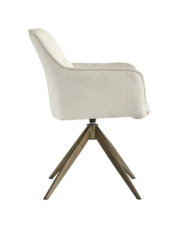 Snurrstol Aline Vit Chenille