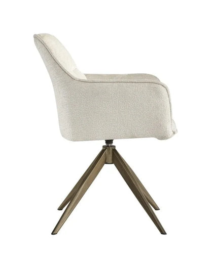 Snurrstol Aline Vit Chenille