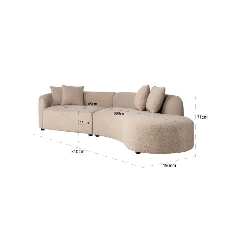 Soffa Grayson Modul Höger Sand