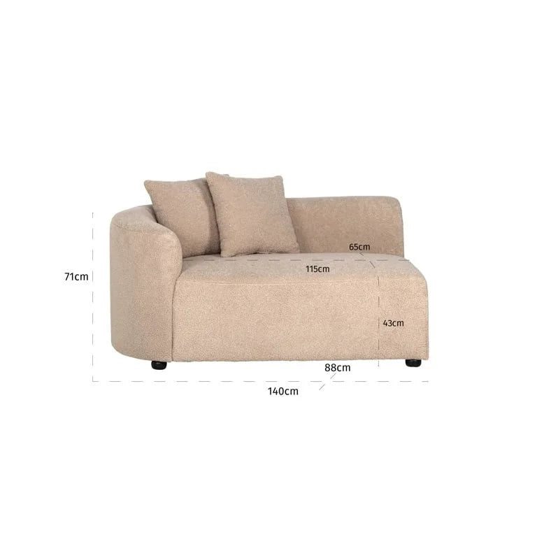 Soffa Grayson Vänster Modul Sand