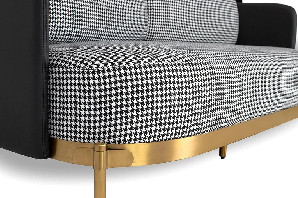 Soffa - VENICE, svart/vit