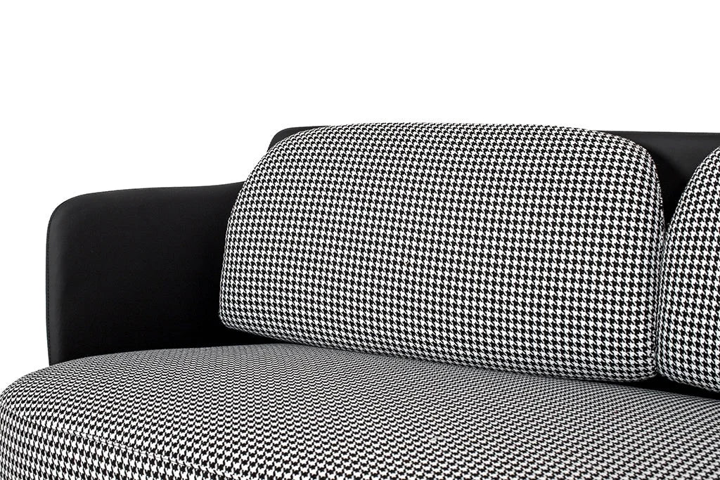 Soffa - VENICE, svart/vit