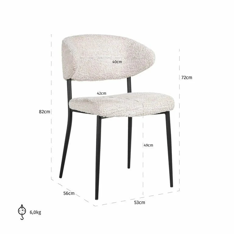 Stol Bea Cream (set om 2)