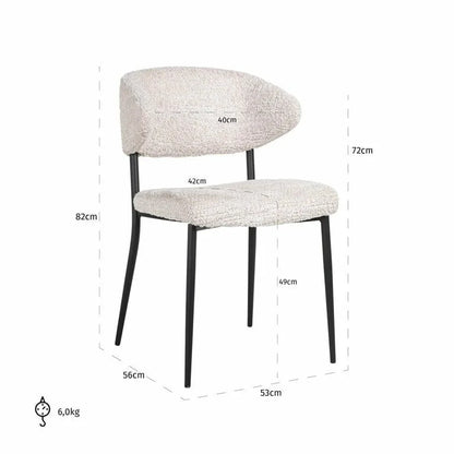 Stol Bea Cream (set om 2)
