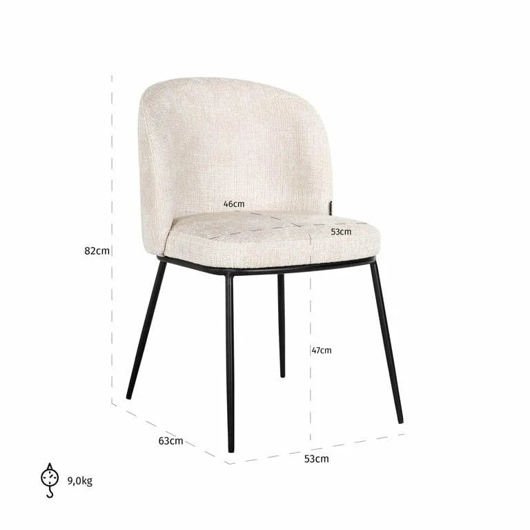 Stol Elvi Beige chenille