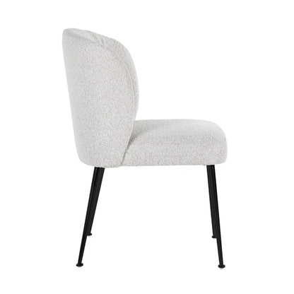 Stol Fallon Vit Bouclé