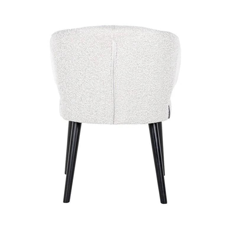 Stol Indigo vit bouclé