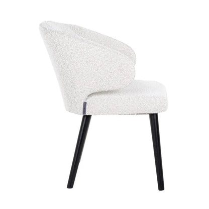 Stol Indigo vit bouclé