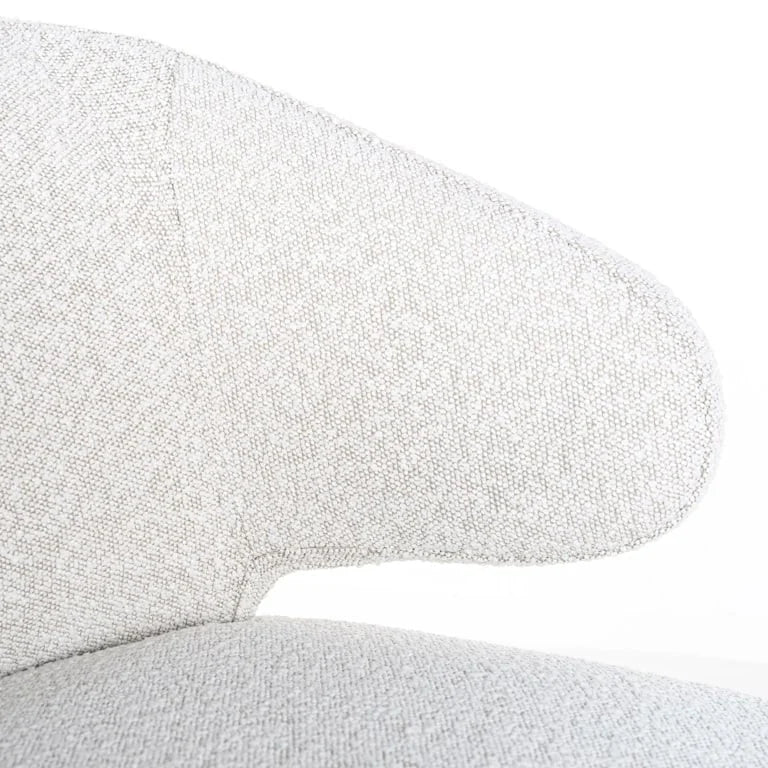 Stol Indigo vit bouclé