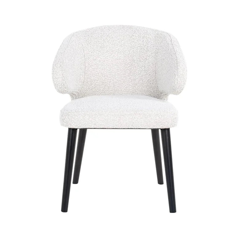 Stol Indigo vit bouclé