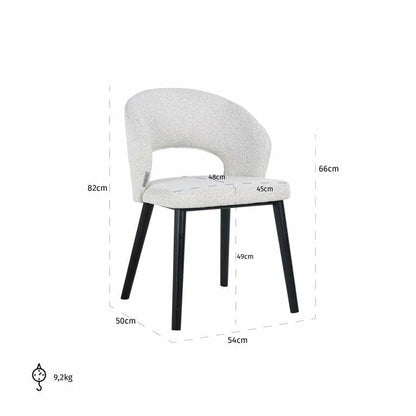 Stol Savoy Vit Bouclé