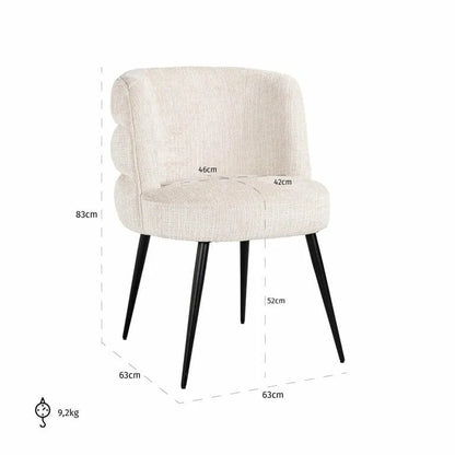 Stol Stella Beige Chenille