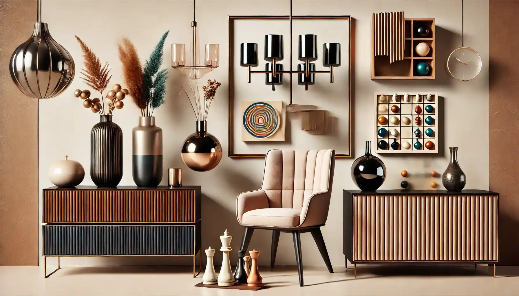 Stylishly decorated interior.