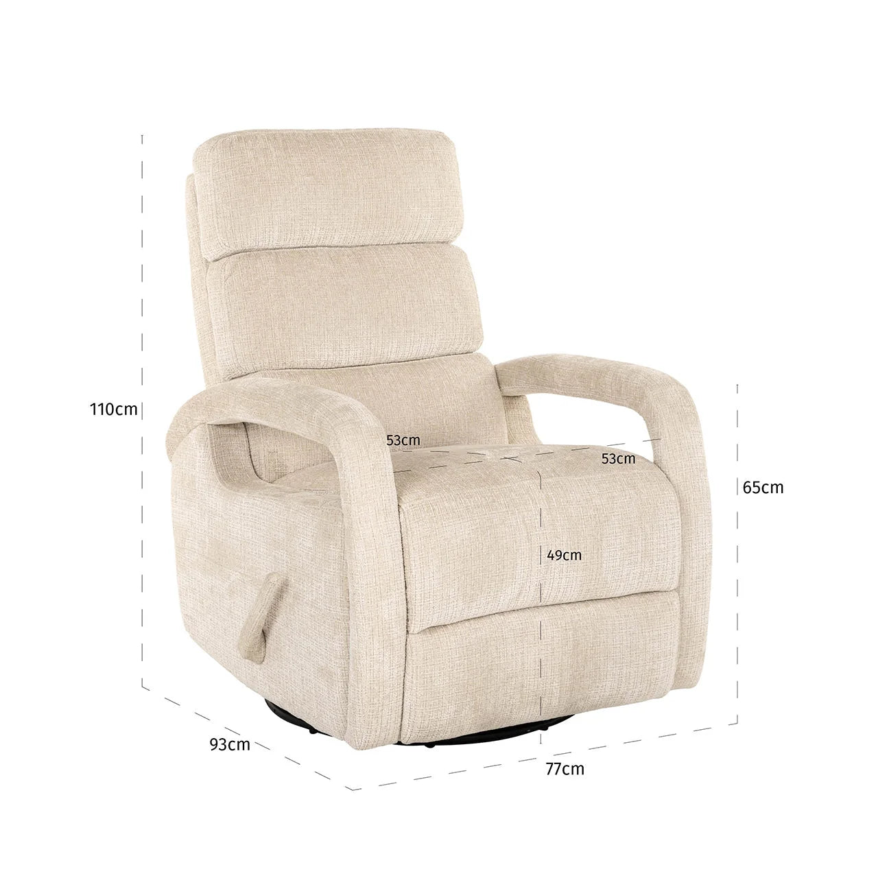 Recliner Denvi beige chenille